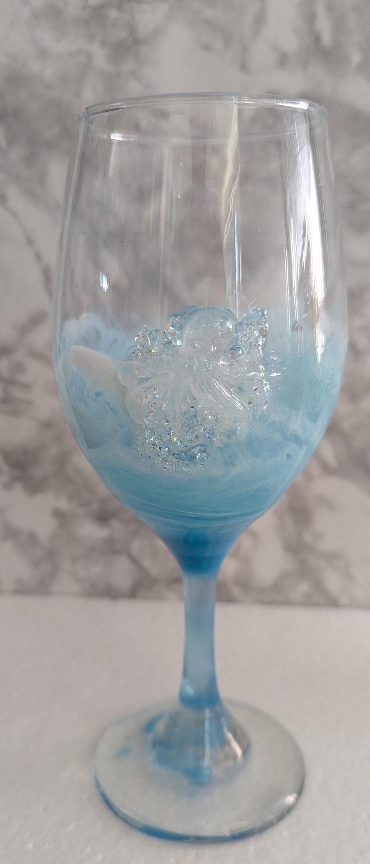 Wine Glass with Octopus