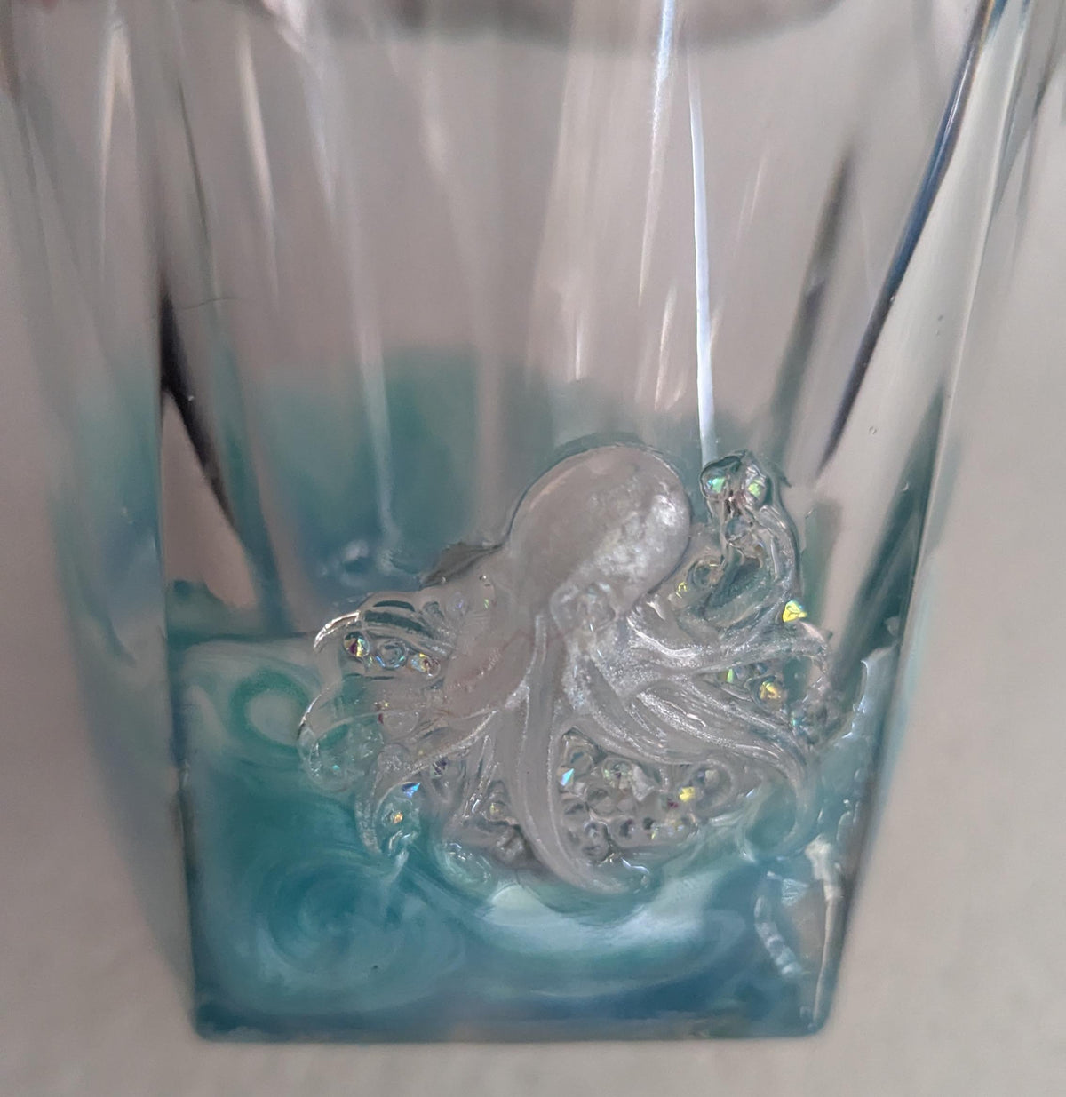 Whiskey Glass with Octopus