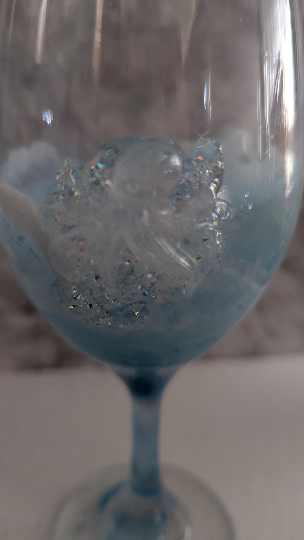 Wine Glass with Octopus