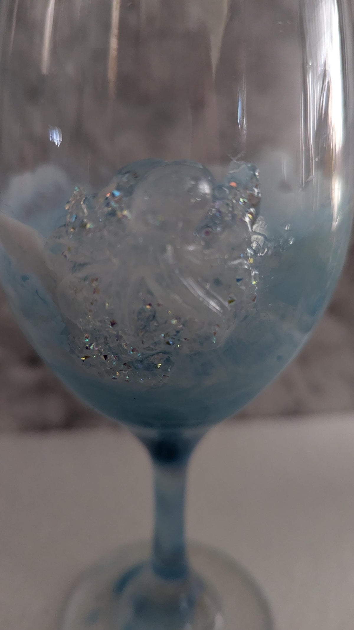 Wine Glass with Octopus