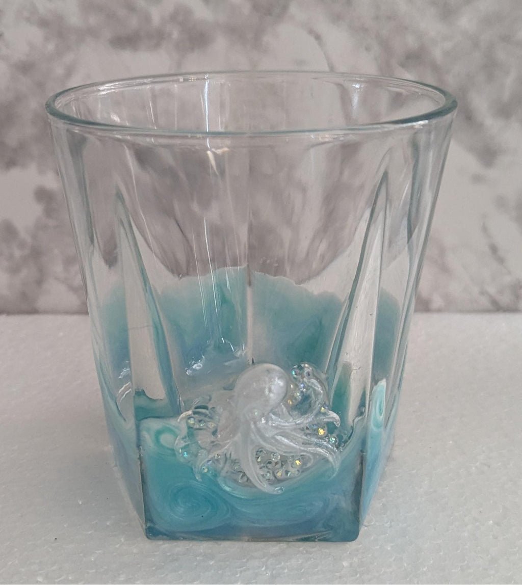 Whiskey Glass with Octopus
