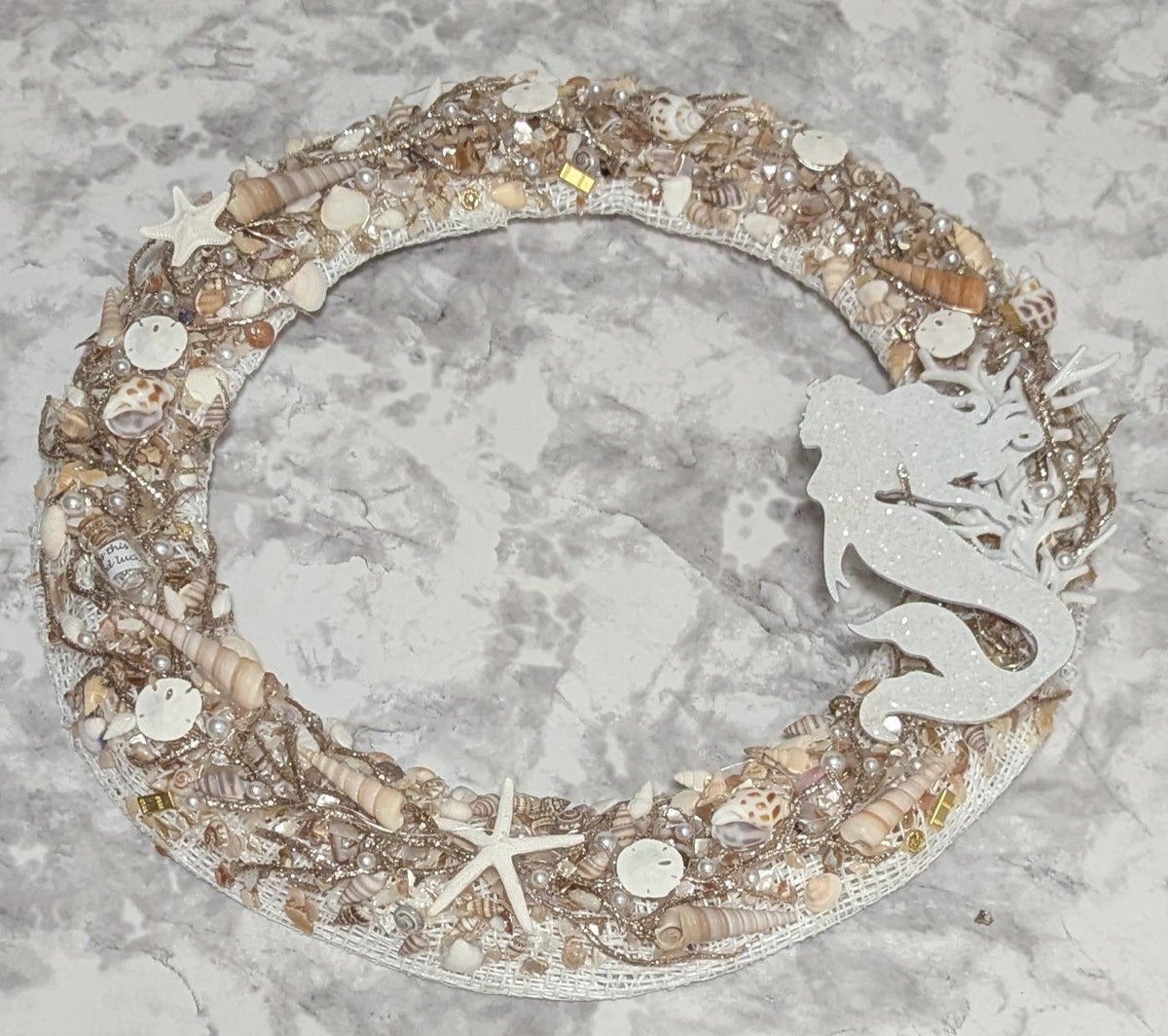Wreath: White Mermaid Treasure